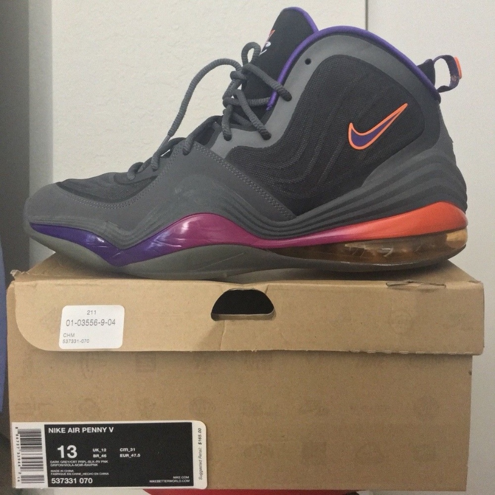 Men's Nike Air Penny V (Phoenix) 537331-070 Size 1